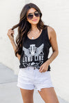Letters Sunflower Graphic Tank Top