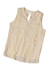 Wine Red Lace V Neck Tank Top