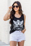 Letters Sunflower Graphic Tank Top