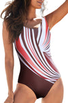 Gradient Criss Cross Back One Piece Swimsuit