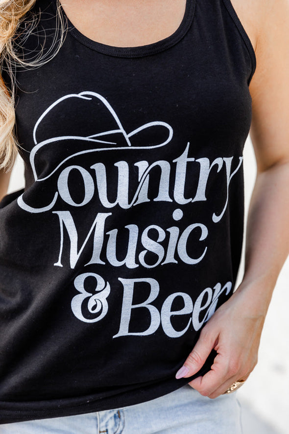 Letters Sunflower Graphic Tank Top