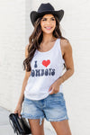 Letters Sunflower Graphic Tank Top