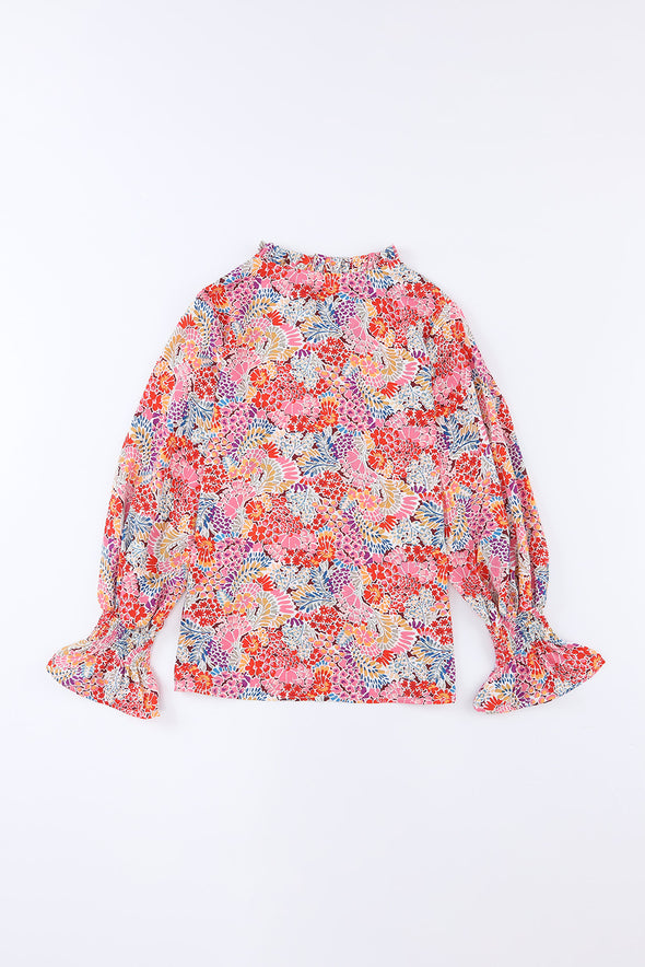 Cakewalk Floral Smocked Blouse