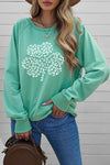 French Terry Cotton Blend Pullover Sweatshirt