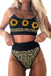 Color Block Camisole High Waisted Swimsuit