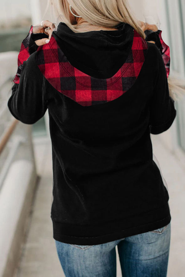 Double Hoods Thumb Hole Hoodie