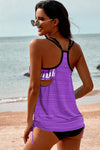 Printed Lined Tankini Swimsuit