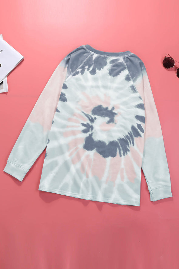 Ombre Tie Dye Loose Leisure Sweatshirt
