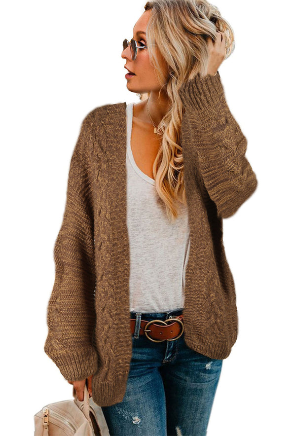 Chunky Wide Long Sleeve Knit Cardigan