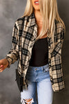 Plaid Pocket Buttoned Long Sleeve Shirt