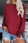 French Terry Cotton Blend Pullover Sweatshirt
