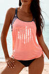 Printed Lined Tankini Swimsuit