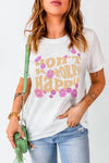 Leopard Sunflower Cactus Print Short Sleeve T Shirt