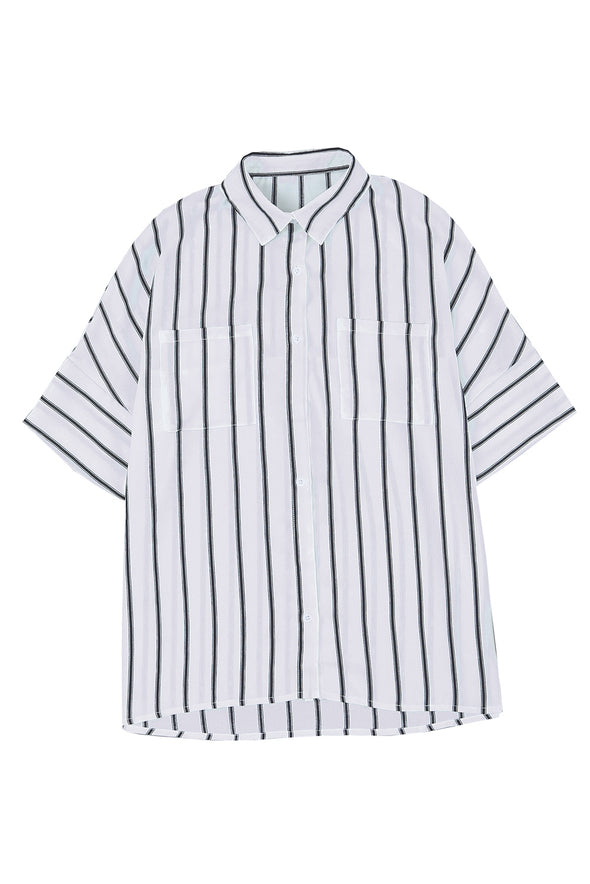 Pocketed Striped Shirt