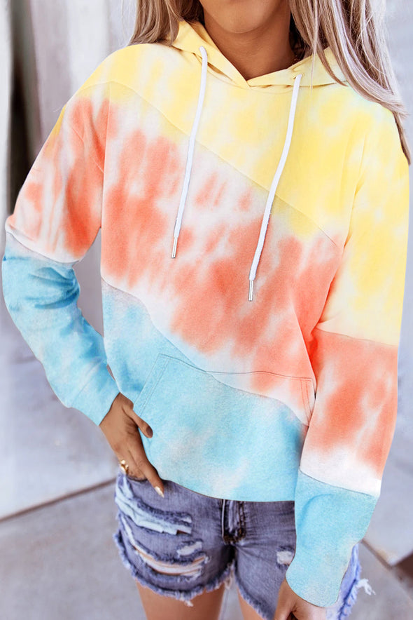 Colorblock Drawstring Hoodie