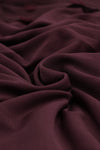 Wine Red V Neck Lantern Sleeve Swiss Dot Plus Size Blouse