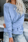 French Terry Cotton Blend Pullover Sweatshirt