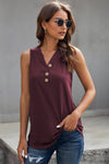 Just Say The Word 3 Button Tank Top