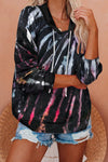 Multicolor Tie-dye Knit Hoodie