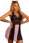 Sweet Pink Lace Nightdress Babydoll