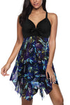 Handkerchief Hem Detail Swimdress and Shorts