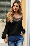 Lace Cold Shoulder Blouse