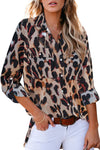 Classic Leopard Print Shirt with Pockets