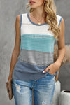 Color Block Knitted Tank Top