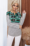 Print Kangaroo Pocket Hoodie