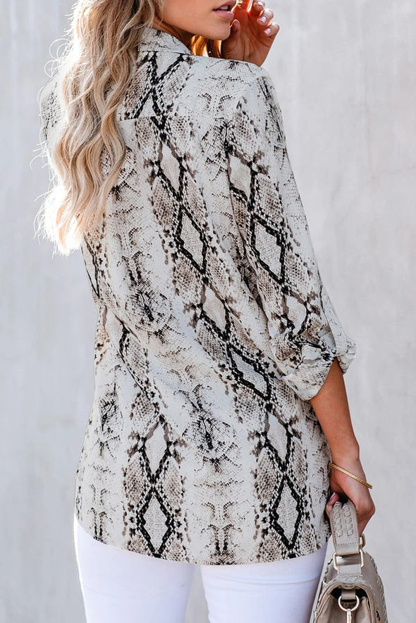 Classic Leopard Print Shirt with Pockets