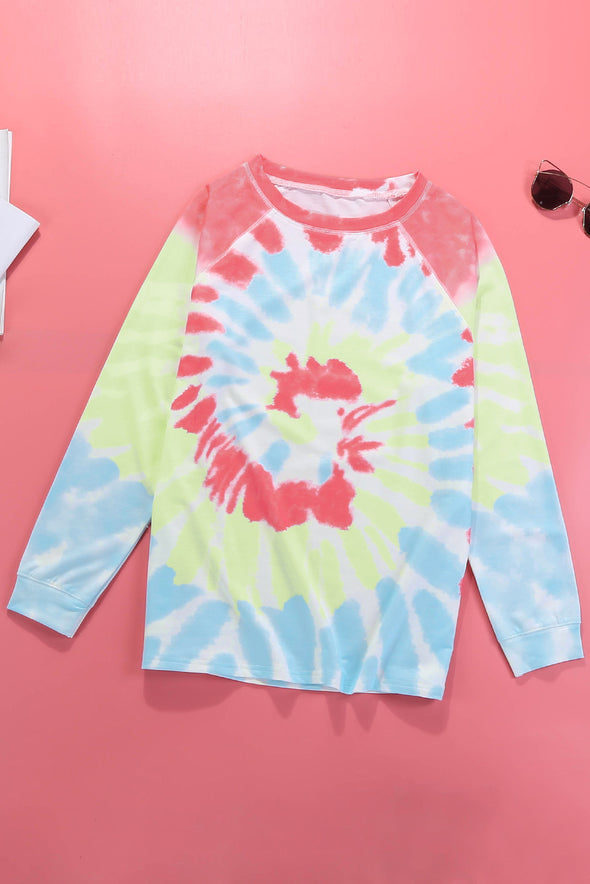 Ombre Tie Dye Loose Leisure Sweatshirt