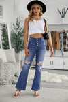 Distressed Flare Bottom Jeans
