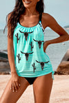 Printed Lined Tankini Swimsuit