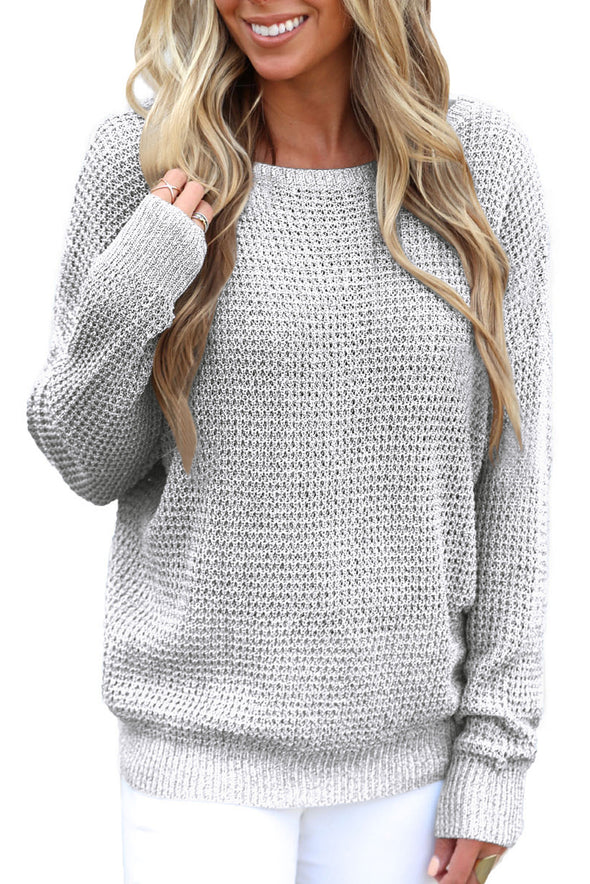 Cross Back Hollow-out Sweater