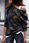 Pumpkin Print Sweatshirt