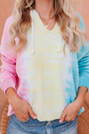 Colorblock The Sun Cotton Blend Tie Dye Hoodie