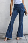 Distressed Bell Bottom Denim Pants