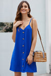 Buttoned Slip Dress