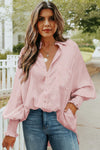 Billowy Sleeves Pocketed Shirt