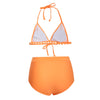 Pom Pom Mesh Insert High Waist Bikini