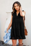 Swiss Dot Tiered Babydoll Mini Dress
