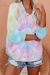 Multicolor Tie-dye Knit Hoodie