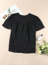 Casual Crew Neck Loose Fit Floral Plus Size Tee Shirt