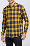 Plaid Print Men's Button Up Shirt