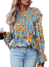 Womens Long Sleeve Ruffle Boho Shirts