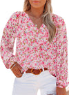 Womens V Neck Plus Size Boho Shirts