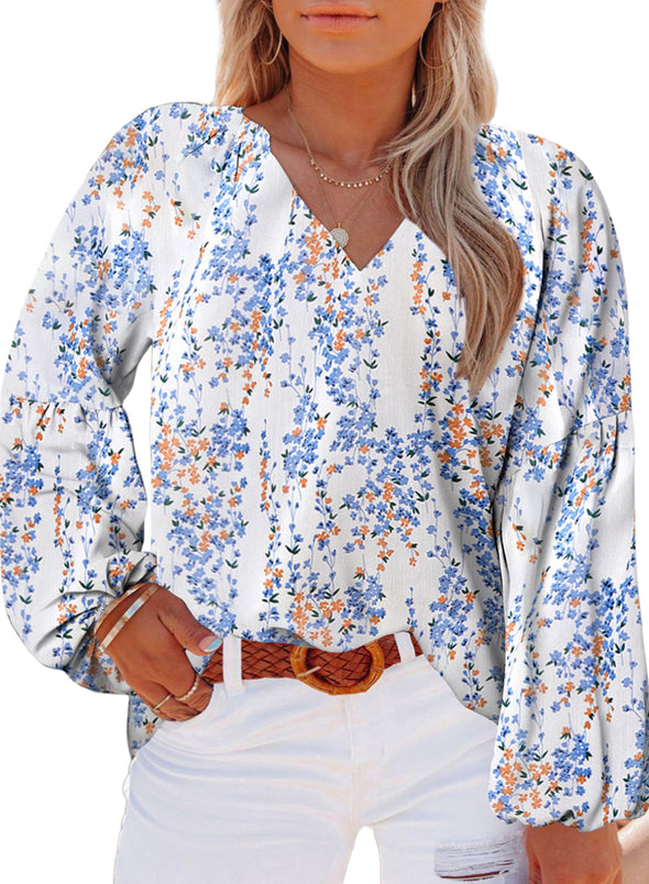 Womens V Neck Plus Size Boho Shirts