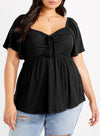 Womens Plus Size Sweetheart Neck T-Shirts