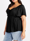 Womens Plus Size Sweetheart Neck T-Shirts