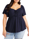 Womens Plus Size Sweetheart Neck T-Shirts